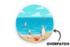 Seaside Seagulls Patch for Overpatch diabetes CGMs and insulin pumps