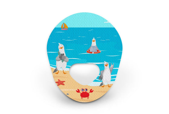 Seaside Seagulls Patch for Guardian 3 diabetes CGMs and insulin pumps