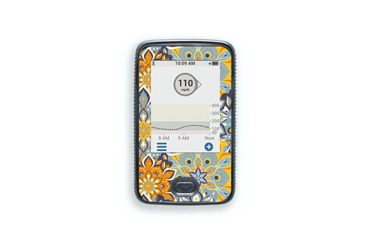 Sharp Flowers Sticker - Dexcom G6 / One Receiver for diabetes CGMs and insulin pumps