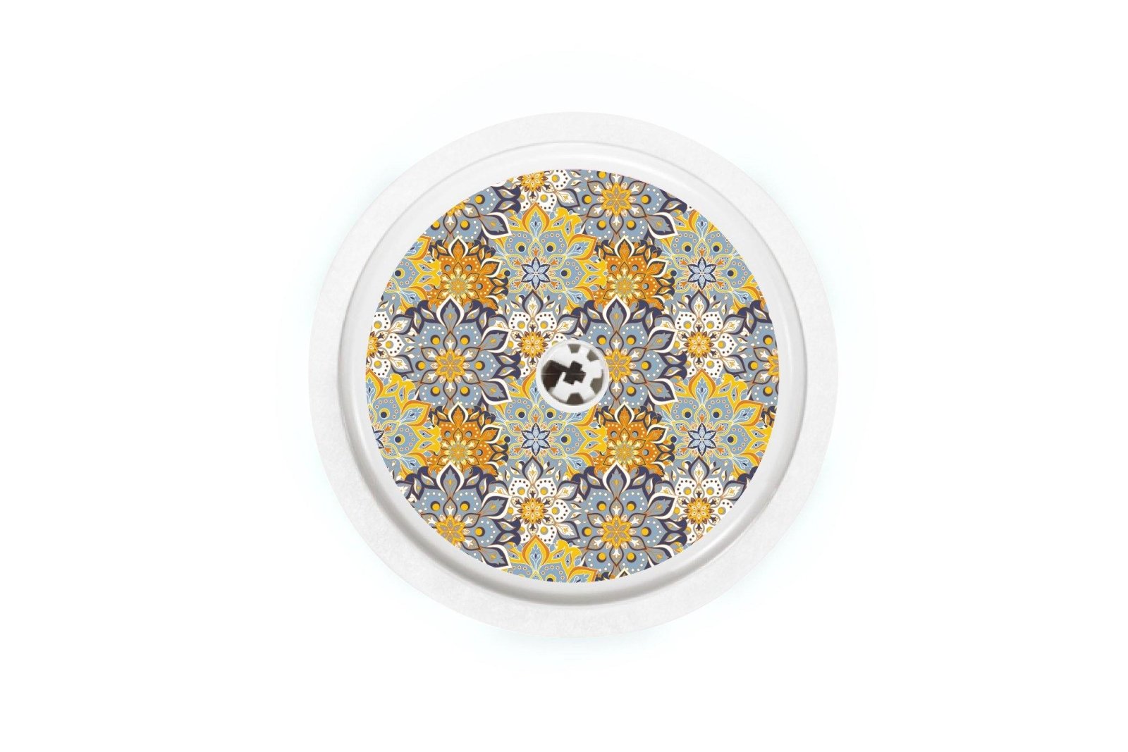 Sharp Flowers Sticker - Freestyle Libre 1, 2, or 2+ for diabetes CGMs and insulin pumps