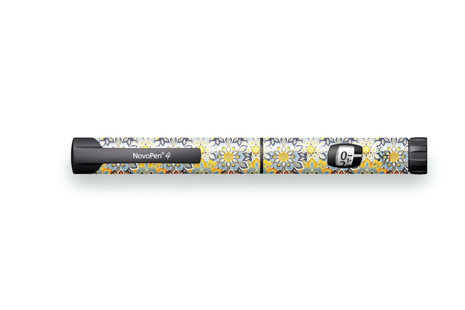 Sharp Flowers Sticker - Novopen for diabetes CGMs and insulin pumps