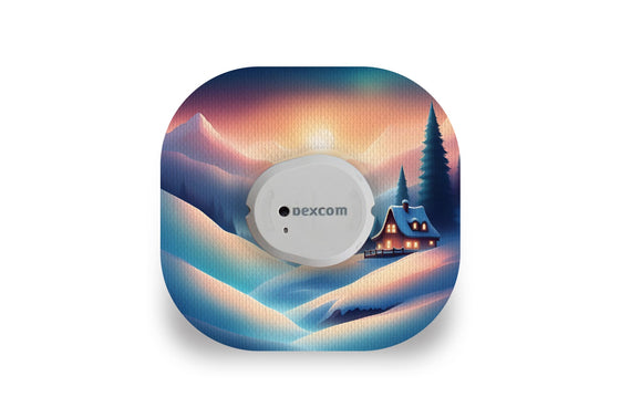 Snowy Cabin Patch for Dexcom G7 diabetes supplies and insulin pumps