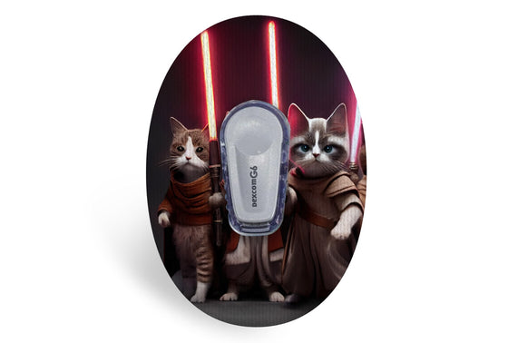 Space Wars Cat Patch for Dexcom G6 diabetes supplies and insulin pumps