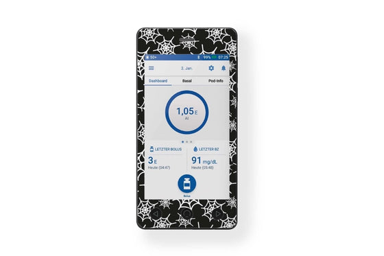 Spider Web Sticker - Omnipod Dash PDM for diabetes CGMs and insulin pumps