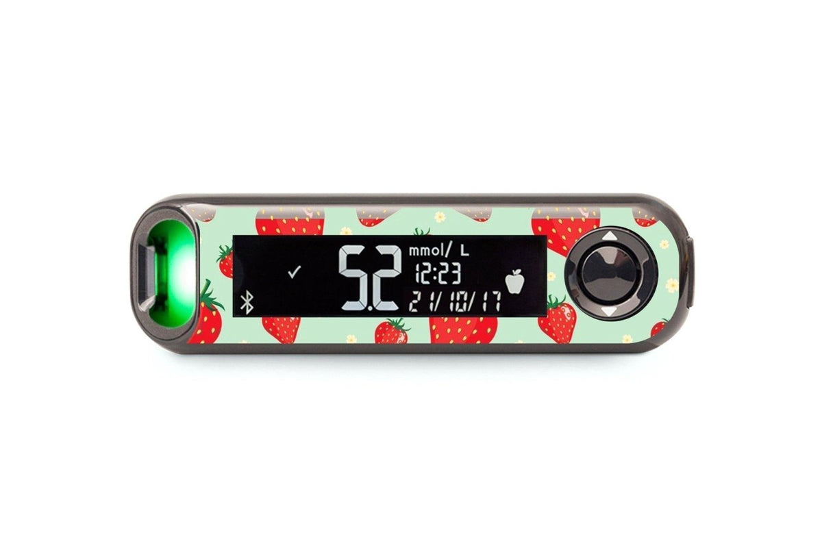 Strawberries Sticker - Contour Next One for diabetes CGMs and insulin pumps