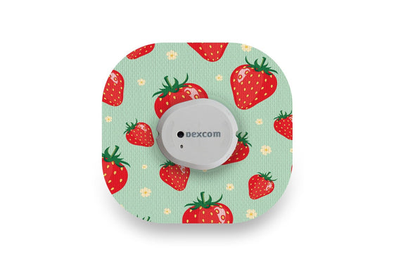 Strawberry Delight Patch for Dexcom G7 diabetes CGMs and insulin pumps