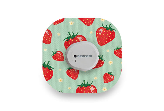 Strawberry Delight Patch for Dexcom G7 diabetes CGMs and insulin pumps