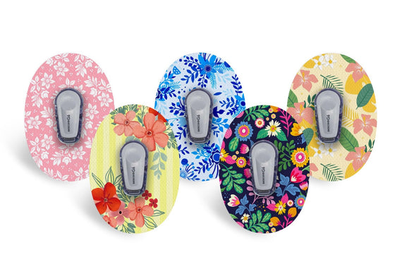 Summer Flowers Pack for Dexcom G6 diabetes CGMs and insulin pumps