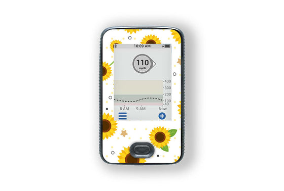 Sunflower Sticker - Dexcom G6 Receiver for diabetes supplies and insulin pumps
