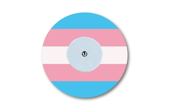 Trans Awareness Pride Patch for Freestyle Libre diabetes CGMs and insulin pumps