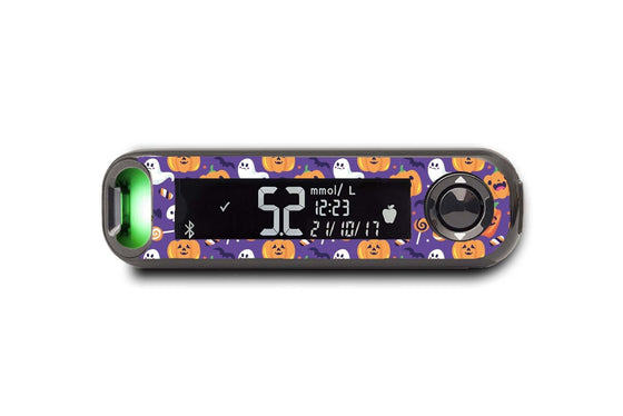 Trick or Treat Sticker for Contour Next One diabetes CGMs and insulin pumps