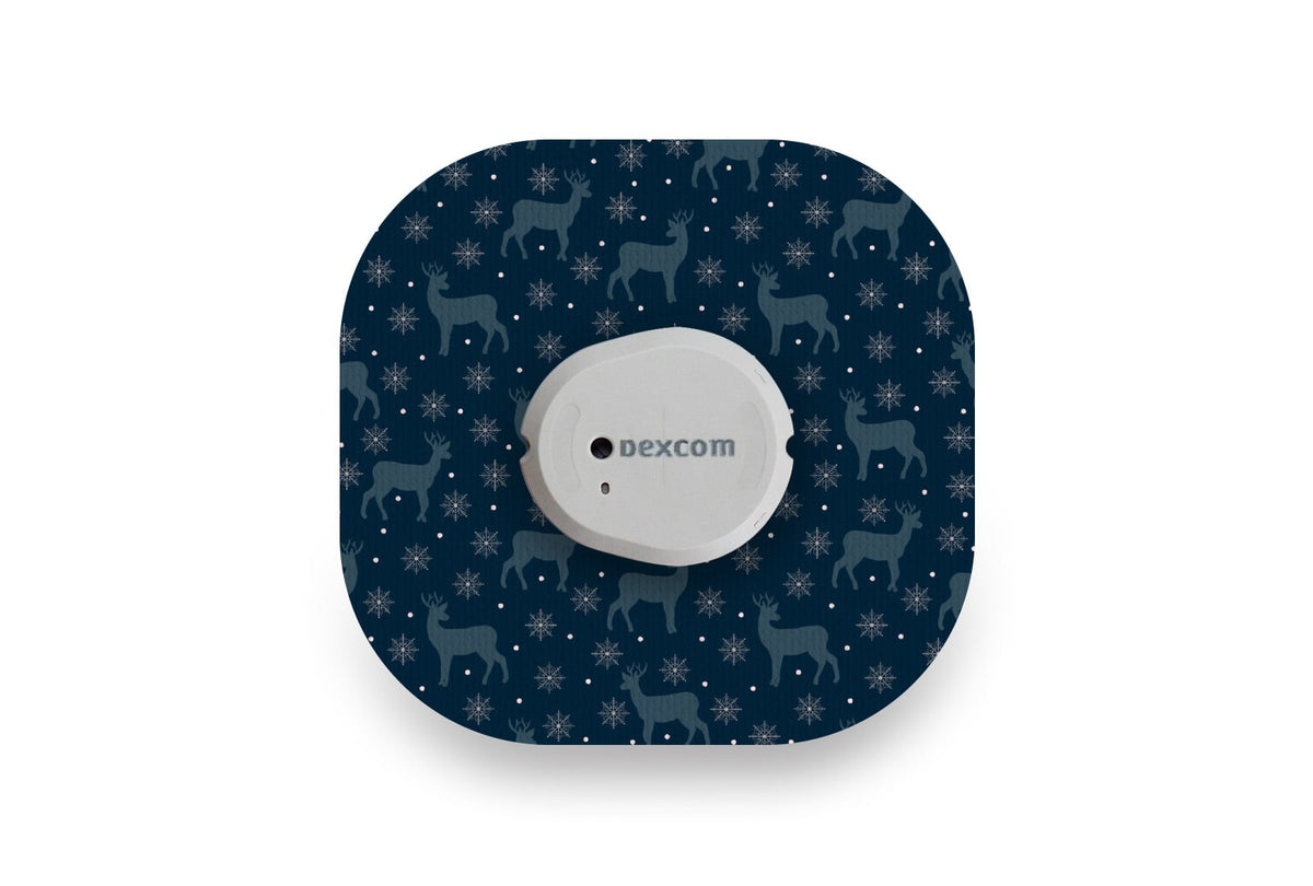 Twilight Reindeer Patch for Dexcom G7 / One+ diabetes CGMs and insulin pumps