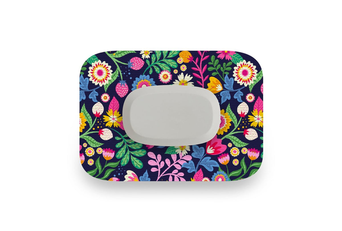 Vibrant Flowers Patch for GlucoRX Aidex diabetes CGMs and insulin pumps