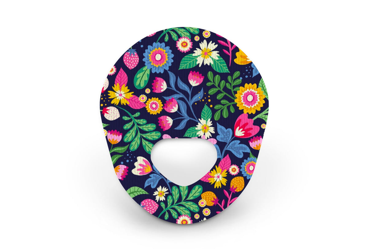 Vibrant Flowers Patch for Guardian 3 diabetes CGMs and insulin pumps