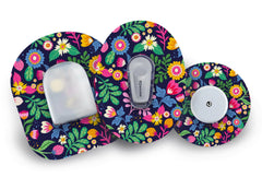 Vibrant Flowers Patch for Freestyle Libre 2 diabetes CGMs and insulin pumps