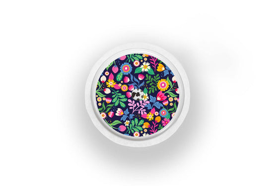 Vibrant Flowers Sticker for Novopen diabetes supplies and insulin pumps