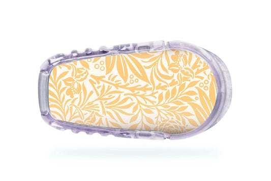 Vintage Yellow Flowers Sticker - Dexcom G6 / One Sensor for diabetes CGMs and insulin pumps