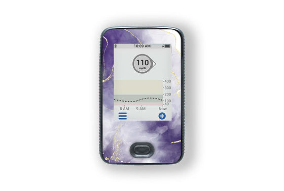 Violet Marble Sticker - Dexcom G6 Receiver for diabetes supplies and insulin pumps