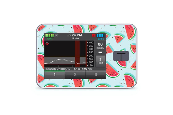 Watermelon Sticker - T-Slim for diabetes CGMs and insulin pumps