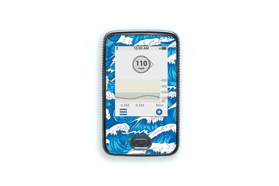 Waves Sticker for Dexcom Receiver diabetes CGMs and insulin pumps
