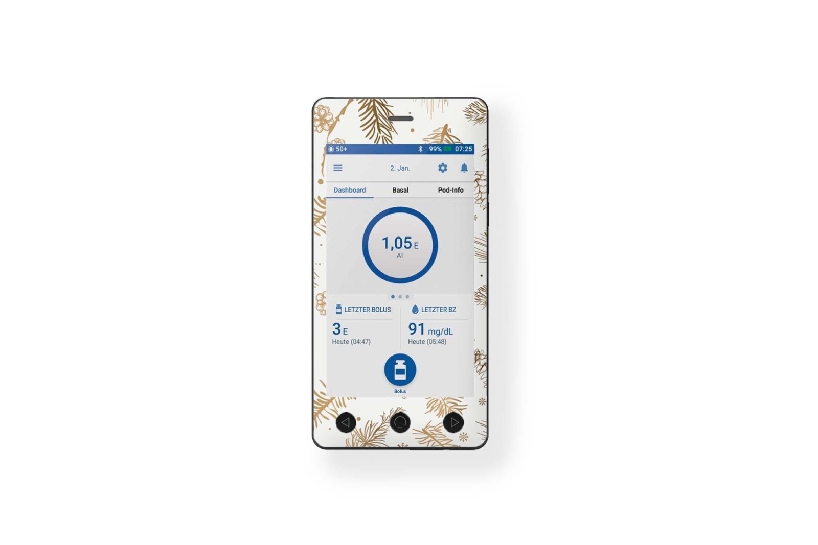 Winter Wonderland Sticker - Omnipod Dash for diabetes CGMs and insulin pumps