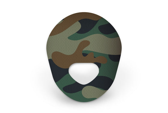 Woodland Camo Patch for Guardian Enlite diabetes CGMs and insulin pumps