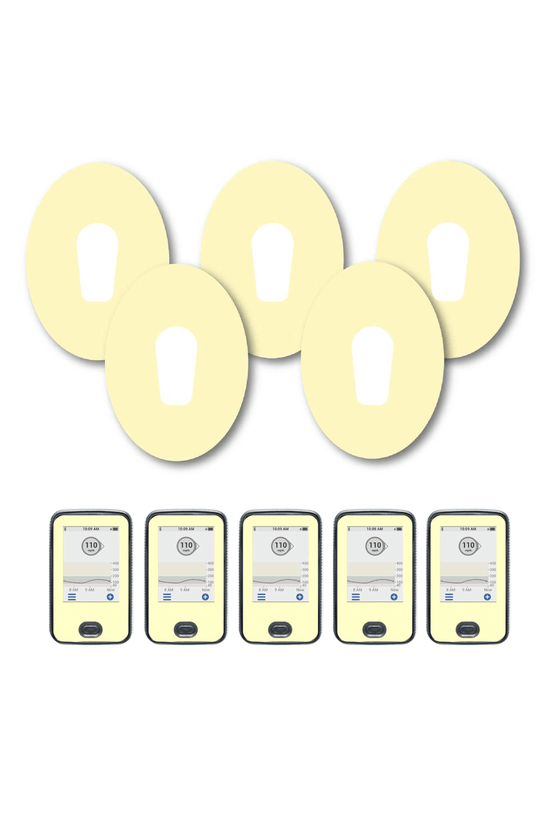 Yellow Pastel Patches Matching Set for Dexcom G6 diabetes supplies and insulin pumps