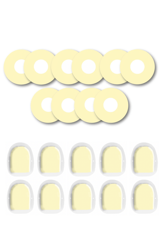 Yellow Pastel Patches Matching Set for Freestyle Libre diabetes supplies and insulin pumps